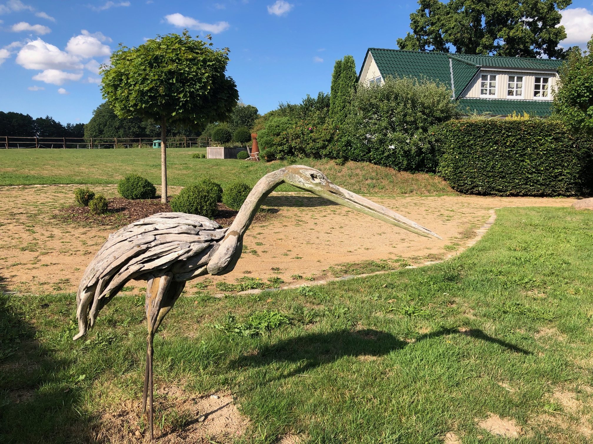 Reiher im Garten von Landart Süssau