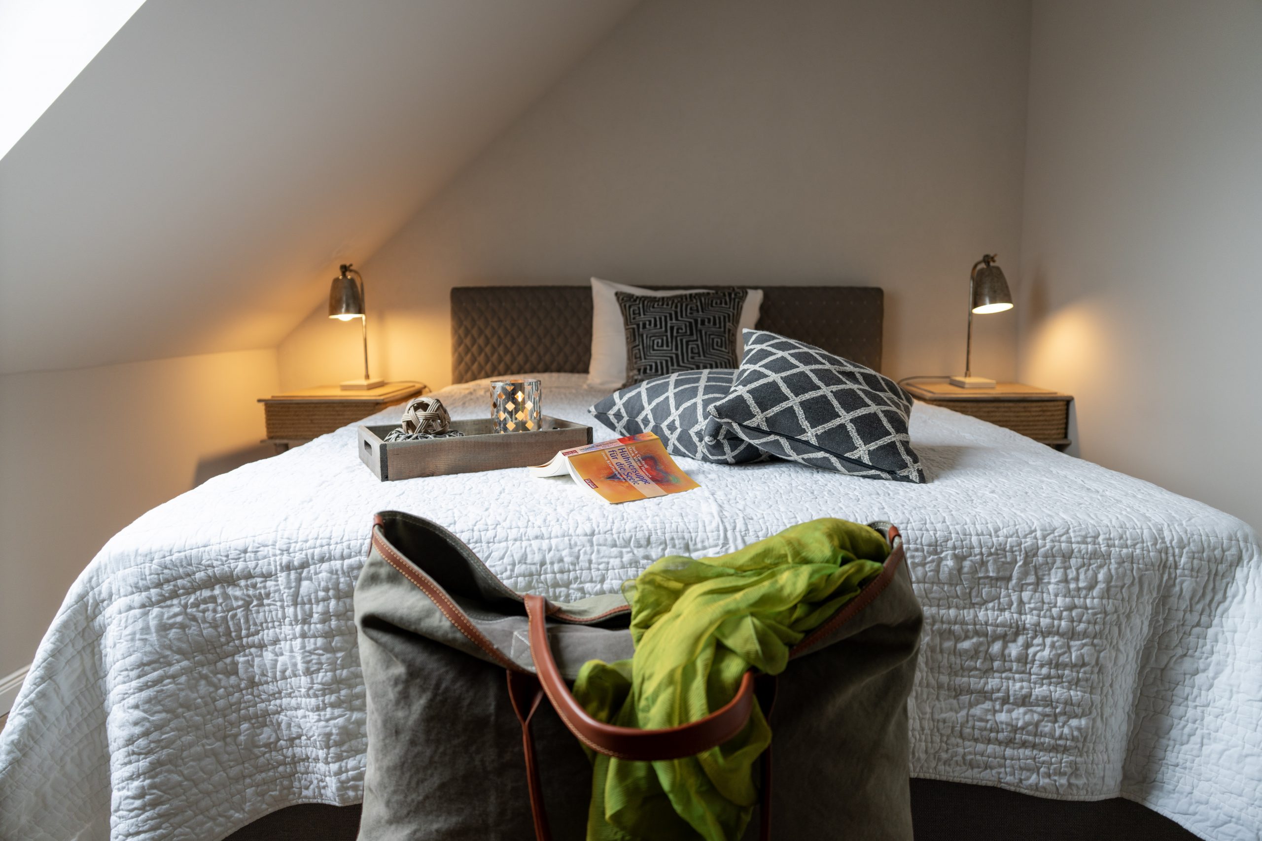 Bett im Appartement Lotti